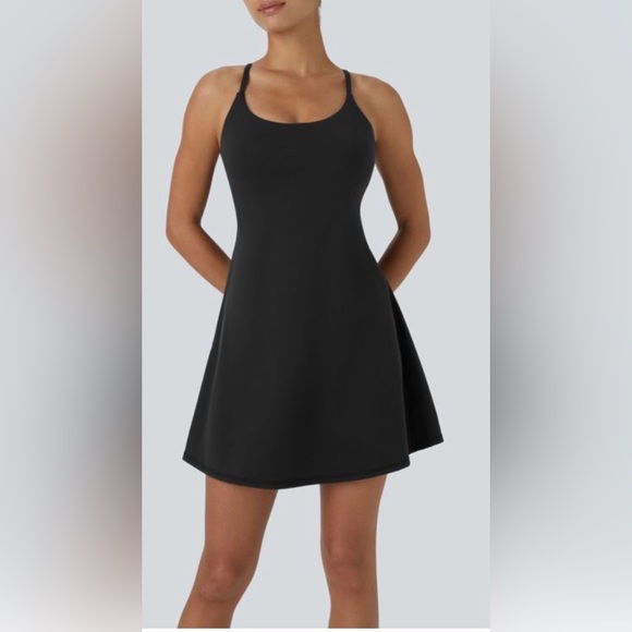 HALARA Dresses & Skirts - NWT Halara SoftlyZero™ Plush Backless Active Dress Women Size XL Long Activewear